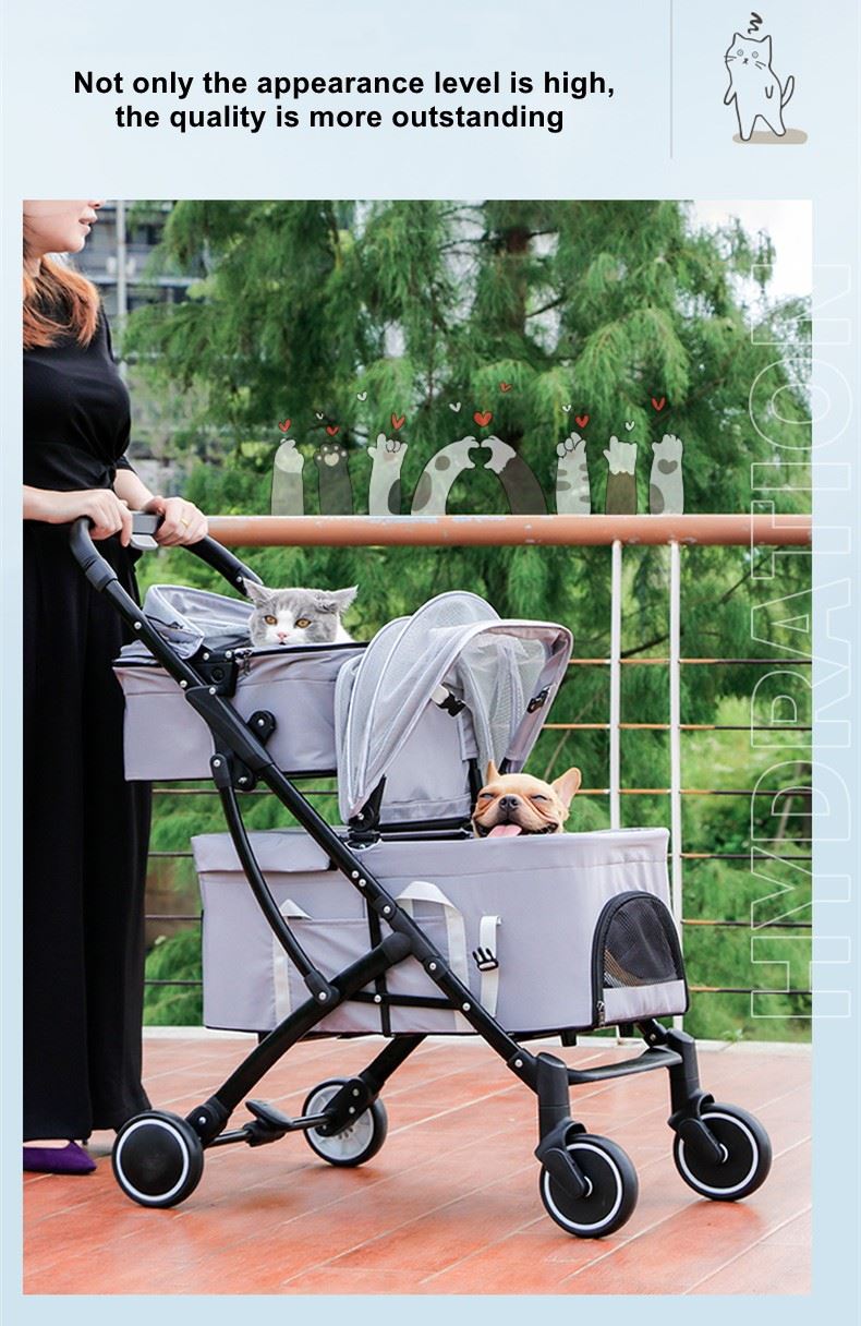 double pet stroller