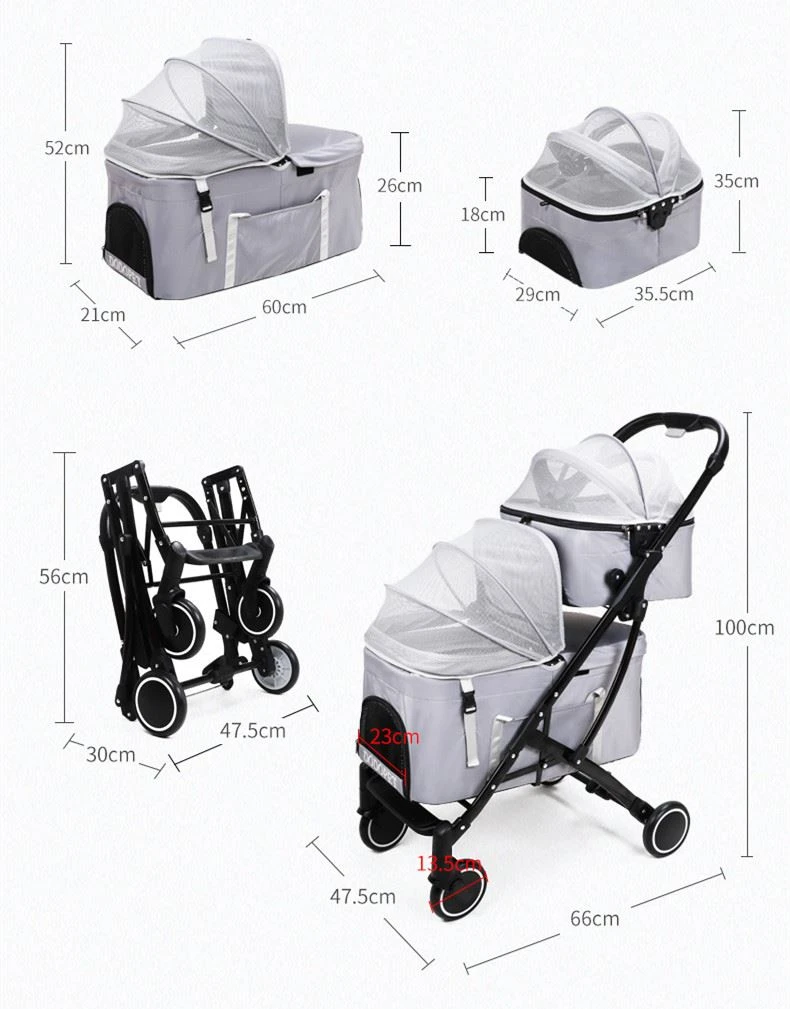 twin pet stroller